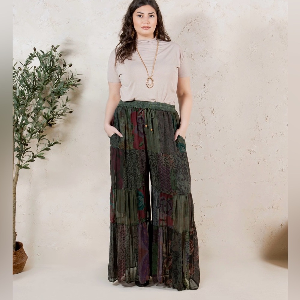 Basil Patchwork Wide Leg by Young Threads
